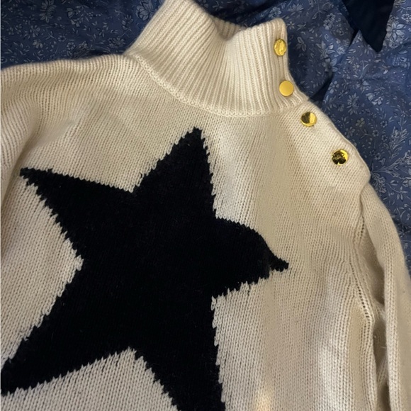 Kate Spade White Star Turtleneck Sweater - Picture 5 of 15